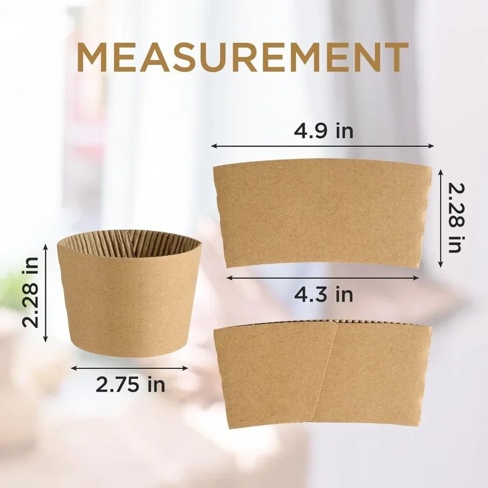 NEW DISPOSIBLE COFFEE CUP SLEEVES- READY-TO-USE ! (300/CASE)